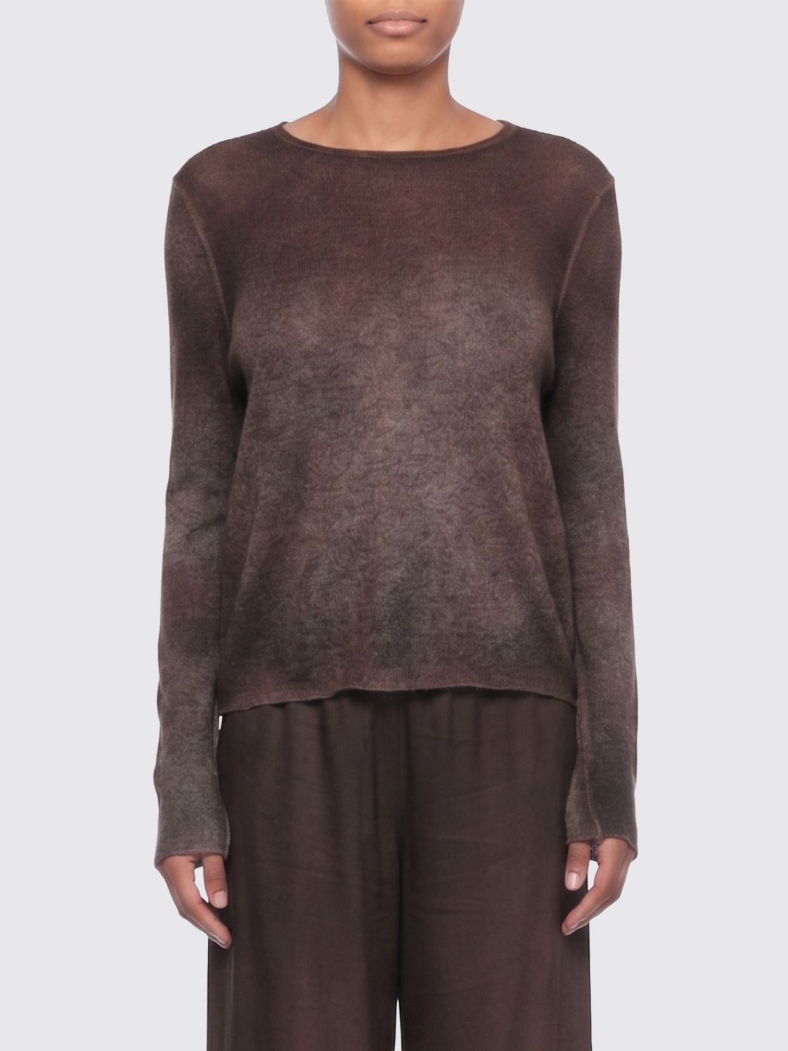 Avant Toi Crewneck Jumper in 100% Cashmere with Abstract Motif