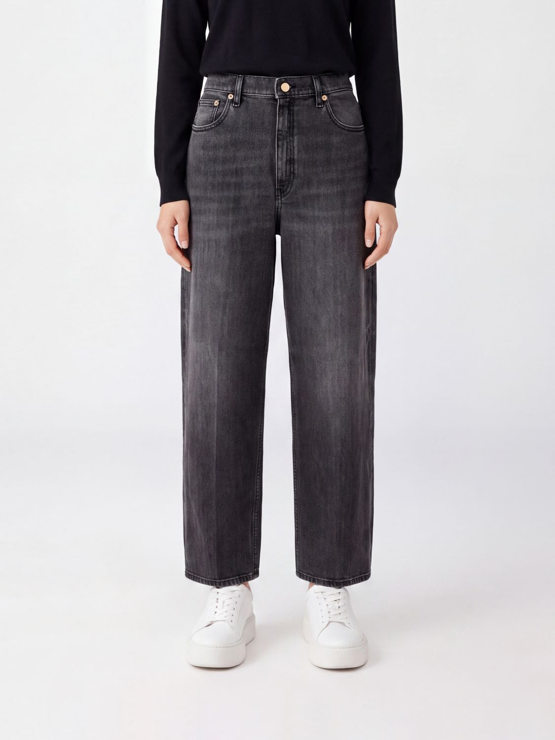 Fabiana Filippi High-Waisted Wide-Leg Cotton Denim Jeans