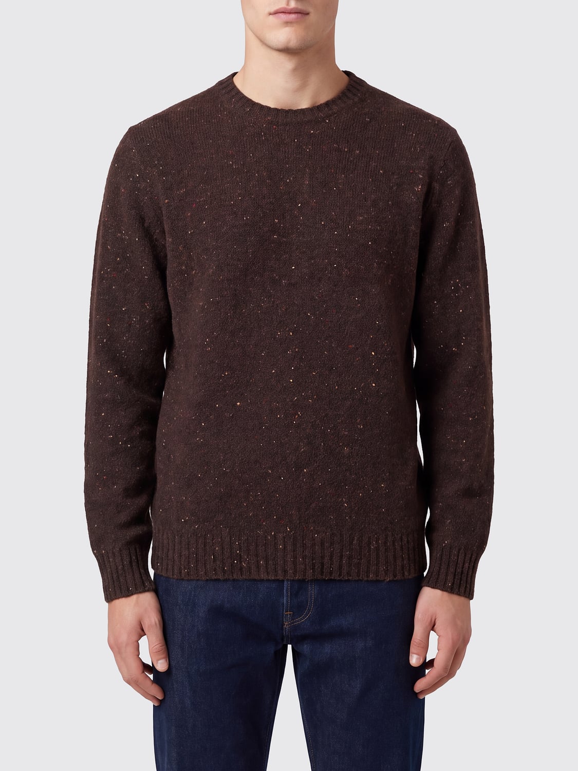 DRUMOHR Long-Sleeved Crewneck Jumper in a Virgin Wool and Cashmere Blend