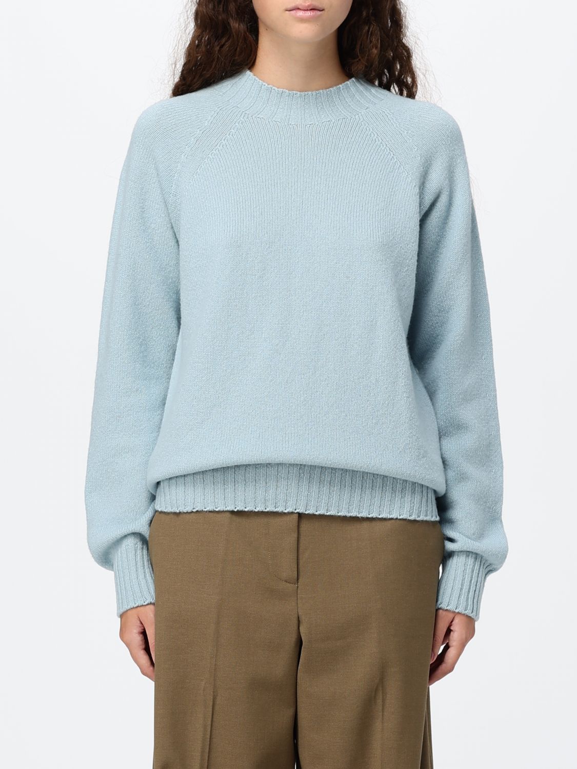 Drumohr Slim Fit Ribbed Lambswool Turtleneck Jumper In Blue