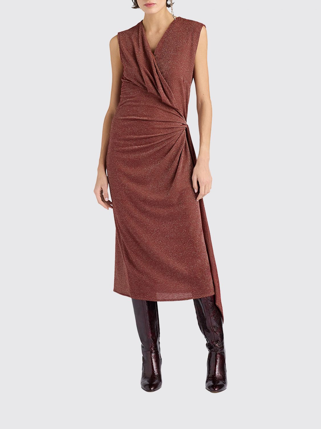 MOMONÌ Dress Woman color Brick Red