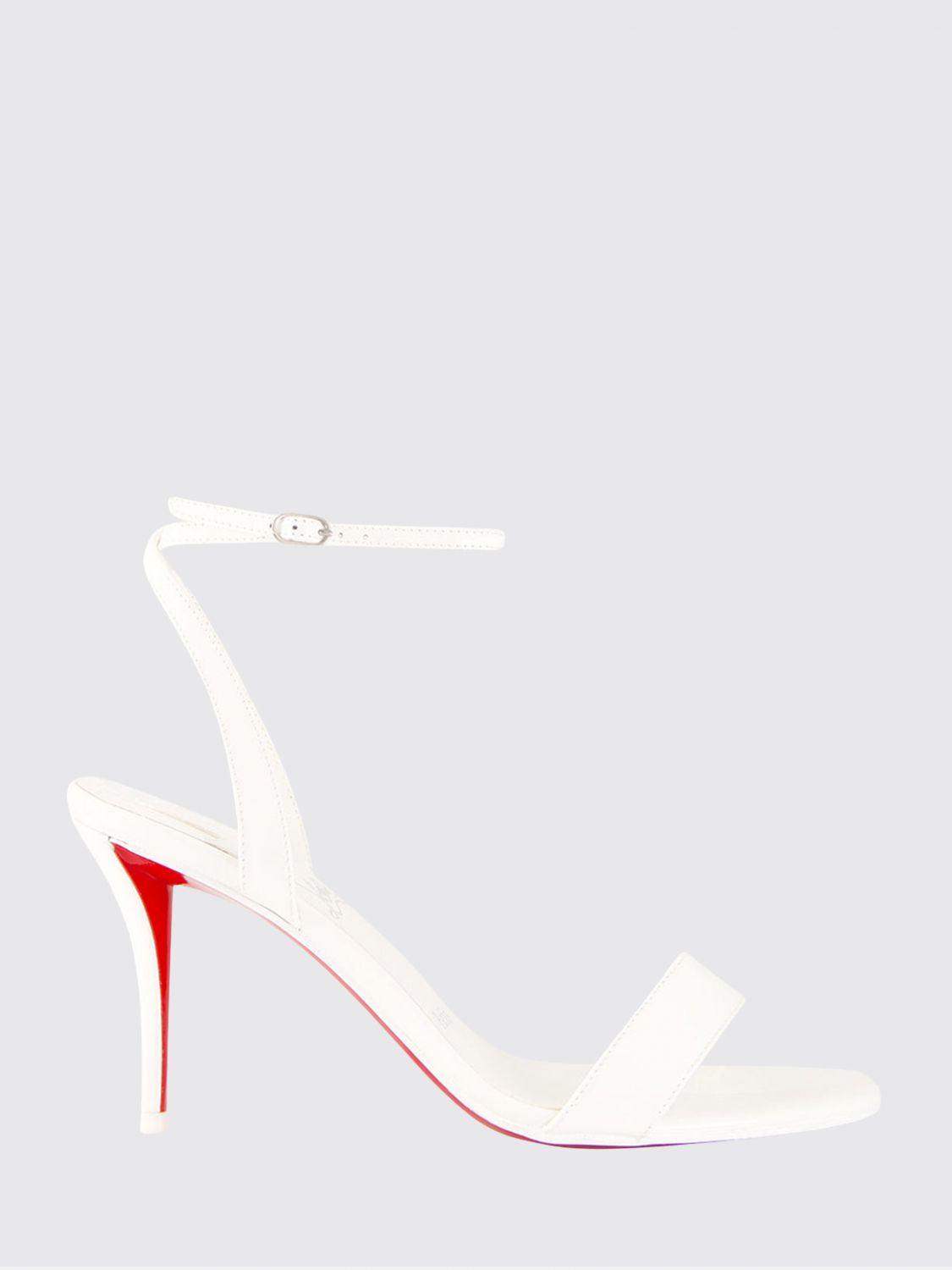 Christian Louboutin Miss Z Patent Leather Stiletto Heeled Sandals with Ankle Strap