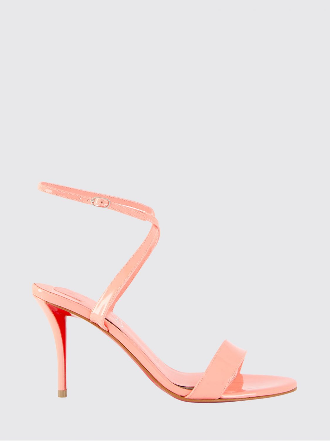 Christian Louboutin Miss Z Patent Leather Stiletto Heeled Sandals with Ankle Strap