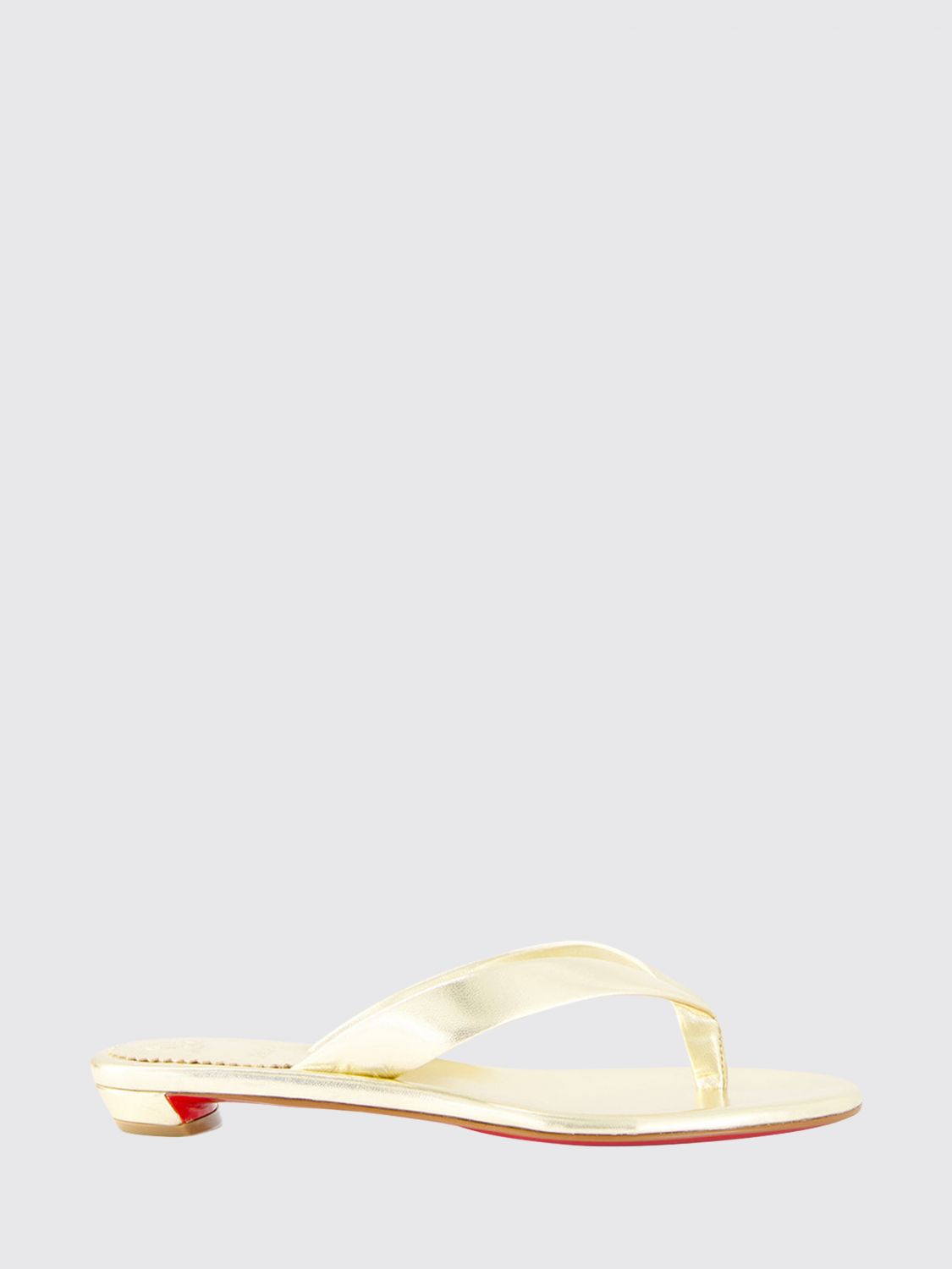 CHRISTIAN LOUBOUTIN Miss Z Zehentrenner-Sandalen aus laminiertem Leder