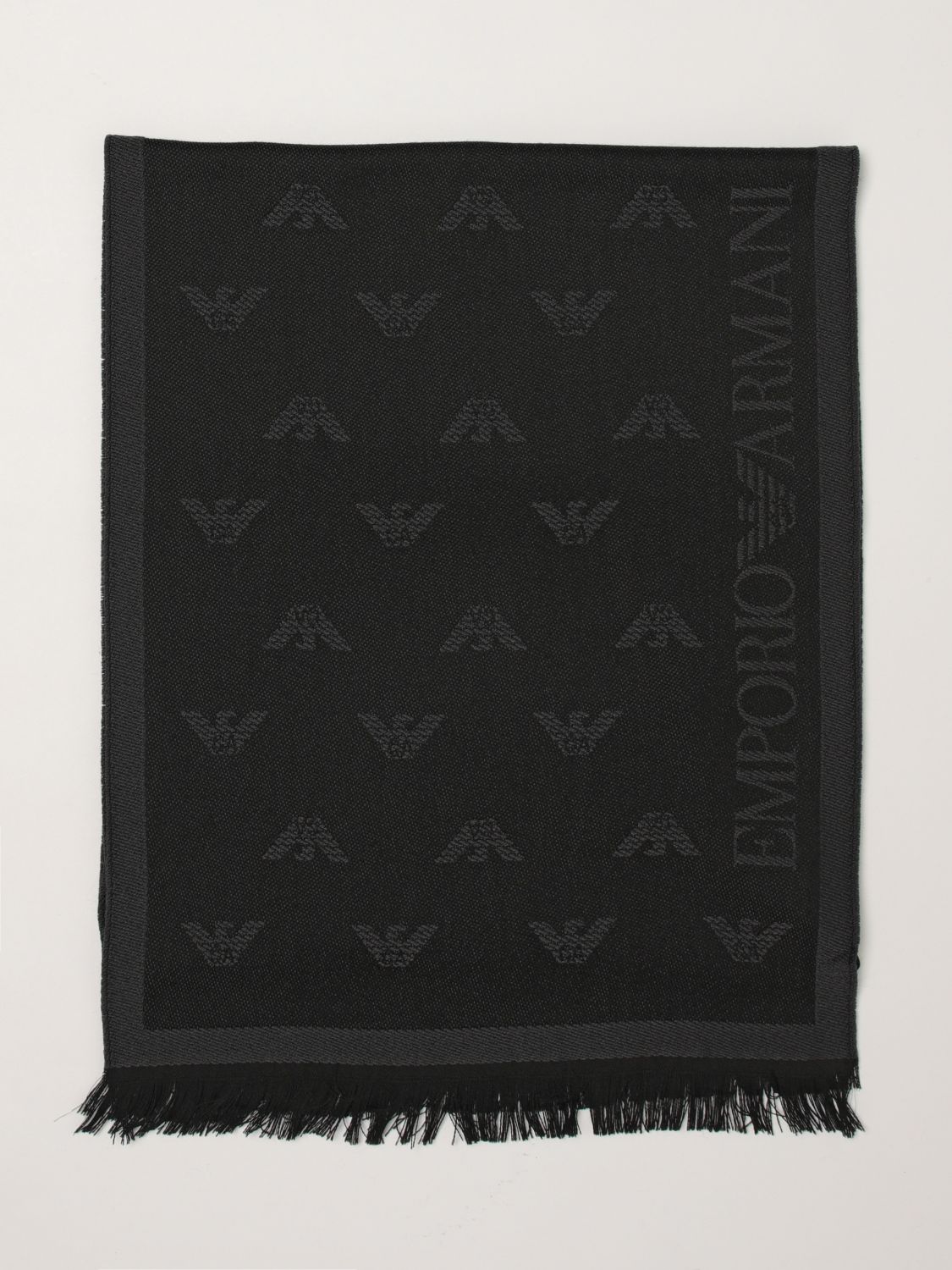 EMPORIO ARMANI Wollschal mit Allover-Logomuster