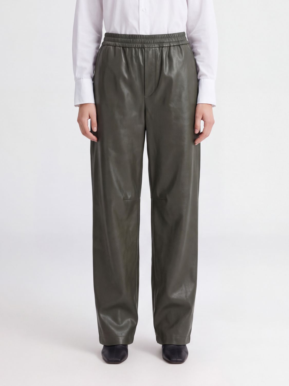 MM6 MAISON MARGIELA Pantaloni palazzo a vita alta in tessuto riciclato