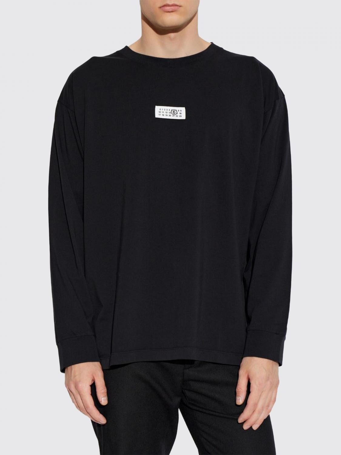 MM6 MAISON MARGIELA Long-Sleeved Cotton T-shirt with Numeric Logo