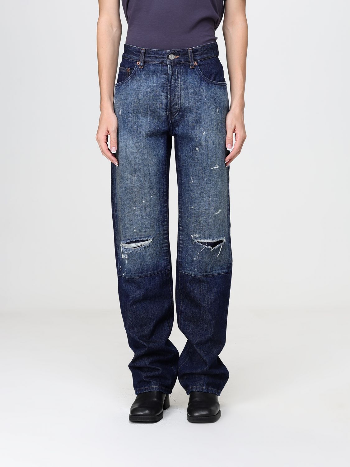 MM6 MAISON MARGIELA Jeans Woman color Navy