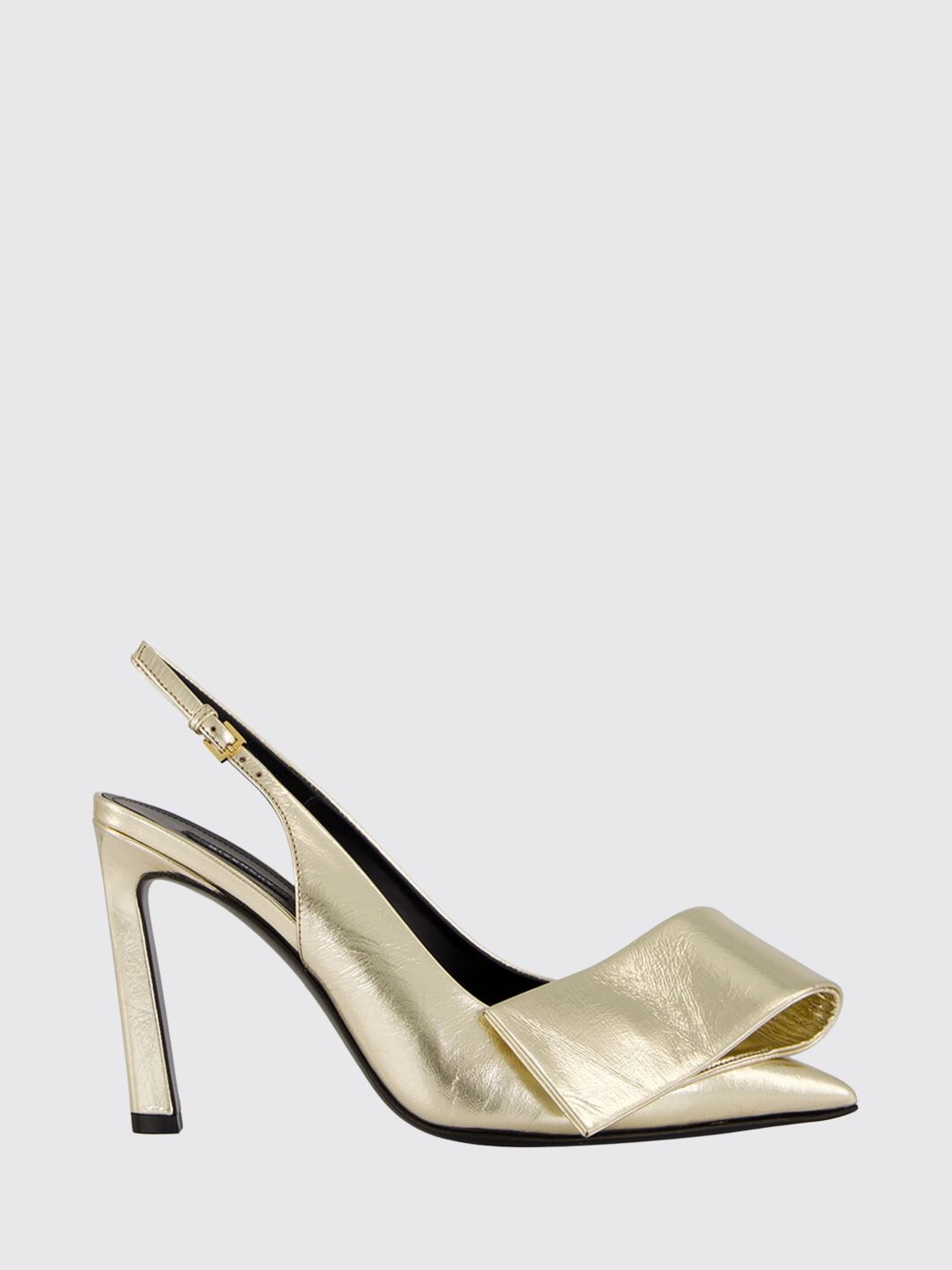 GIVENCHY Twisted Ribbon Slingback-Pumps aus laminiertem Leder mit hohem Absatz