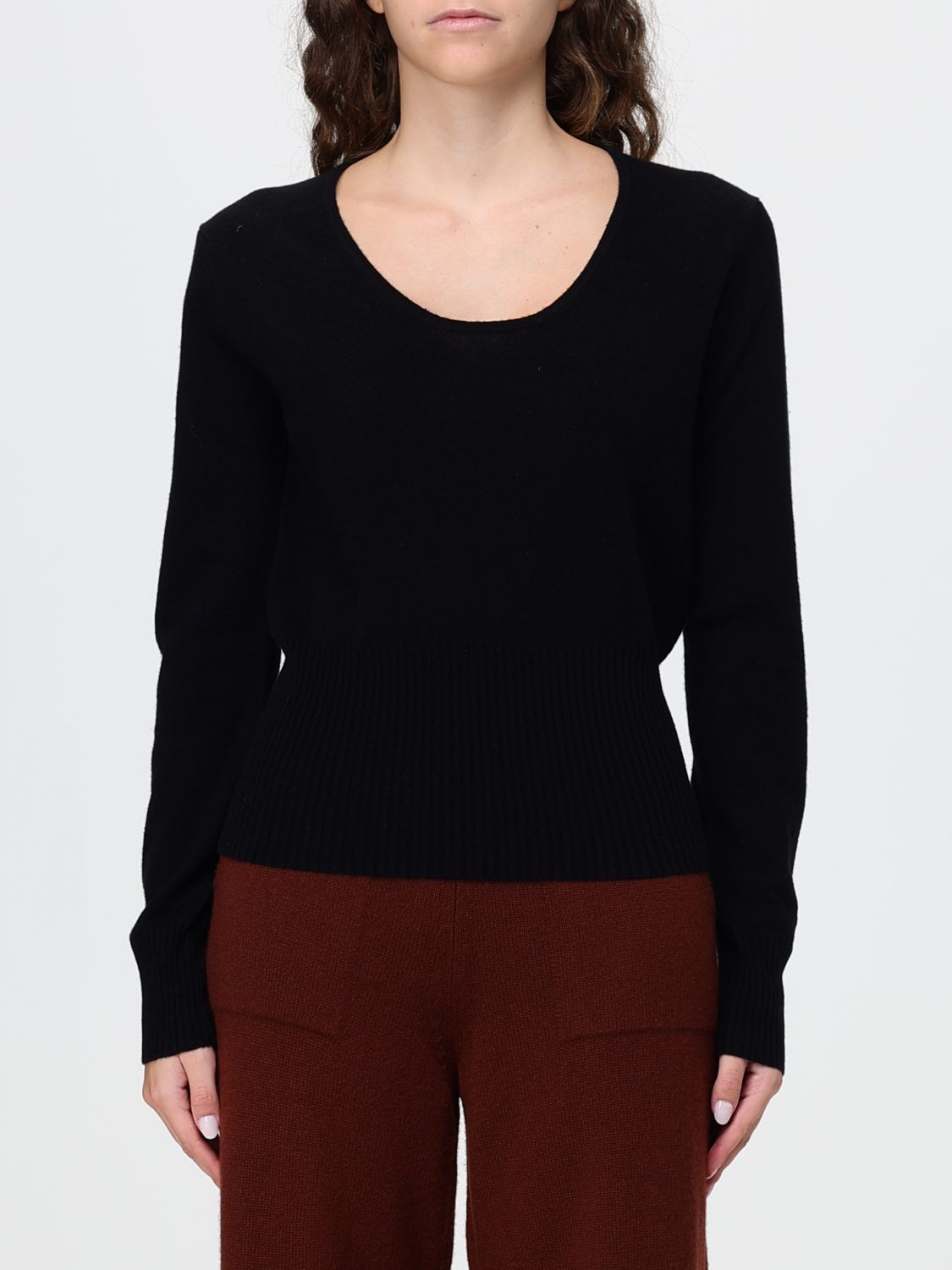 MAX MARA Slim-Fit-Rundhalspullover aus Wolle und Kaschmir mit Rippbündchen