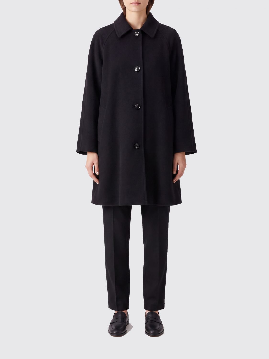 THE ROW Coat Woman color Black