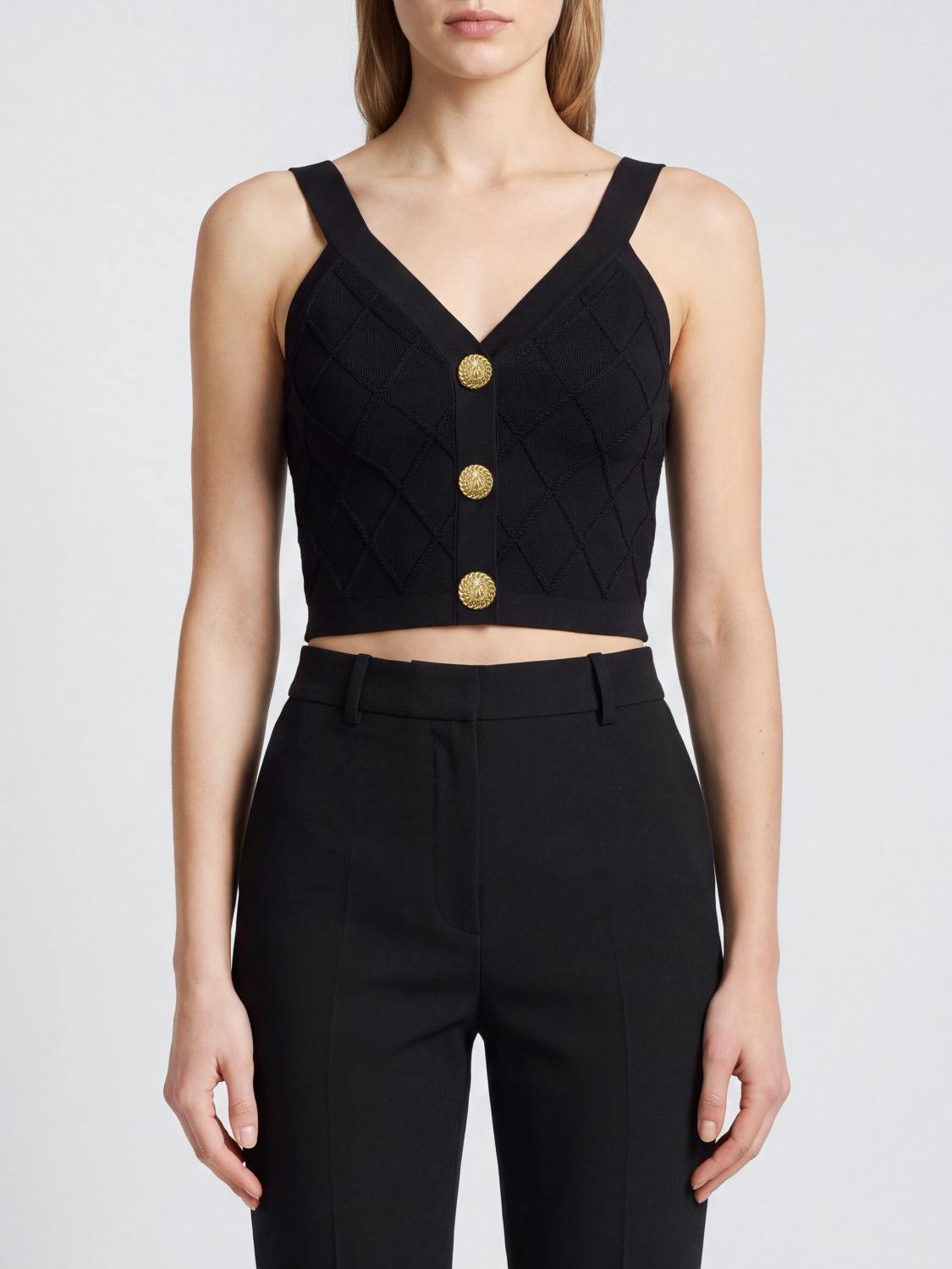 BALMAIN Top Donna colore Nero