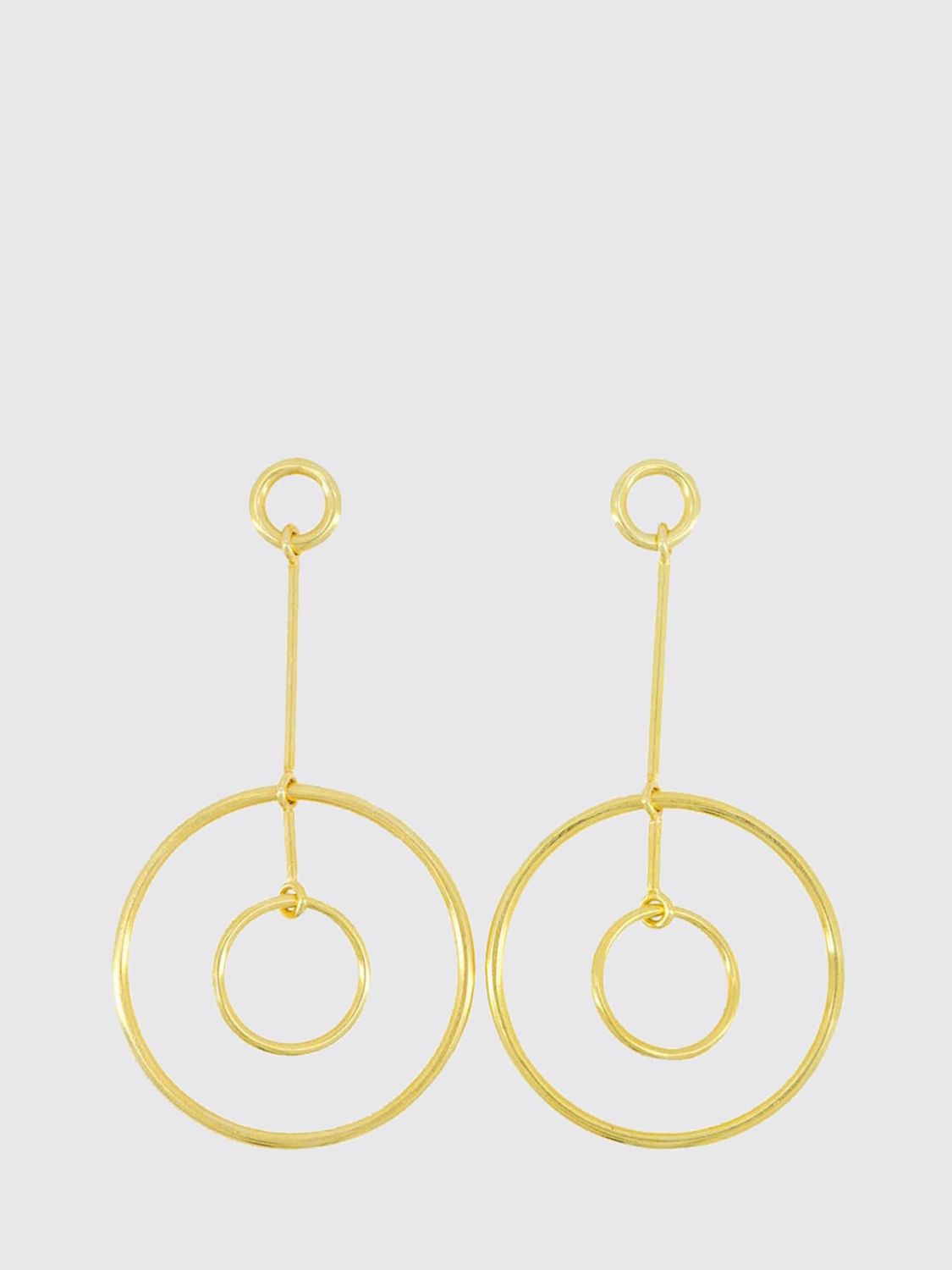 Paula Olimpo Gold-Finish Brass Pendant Earrings · OS
