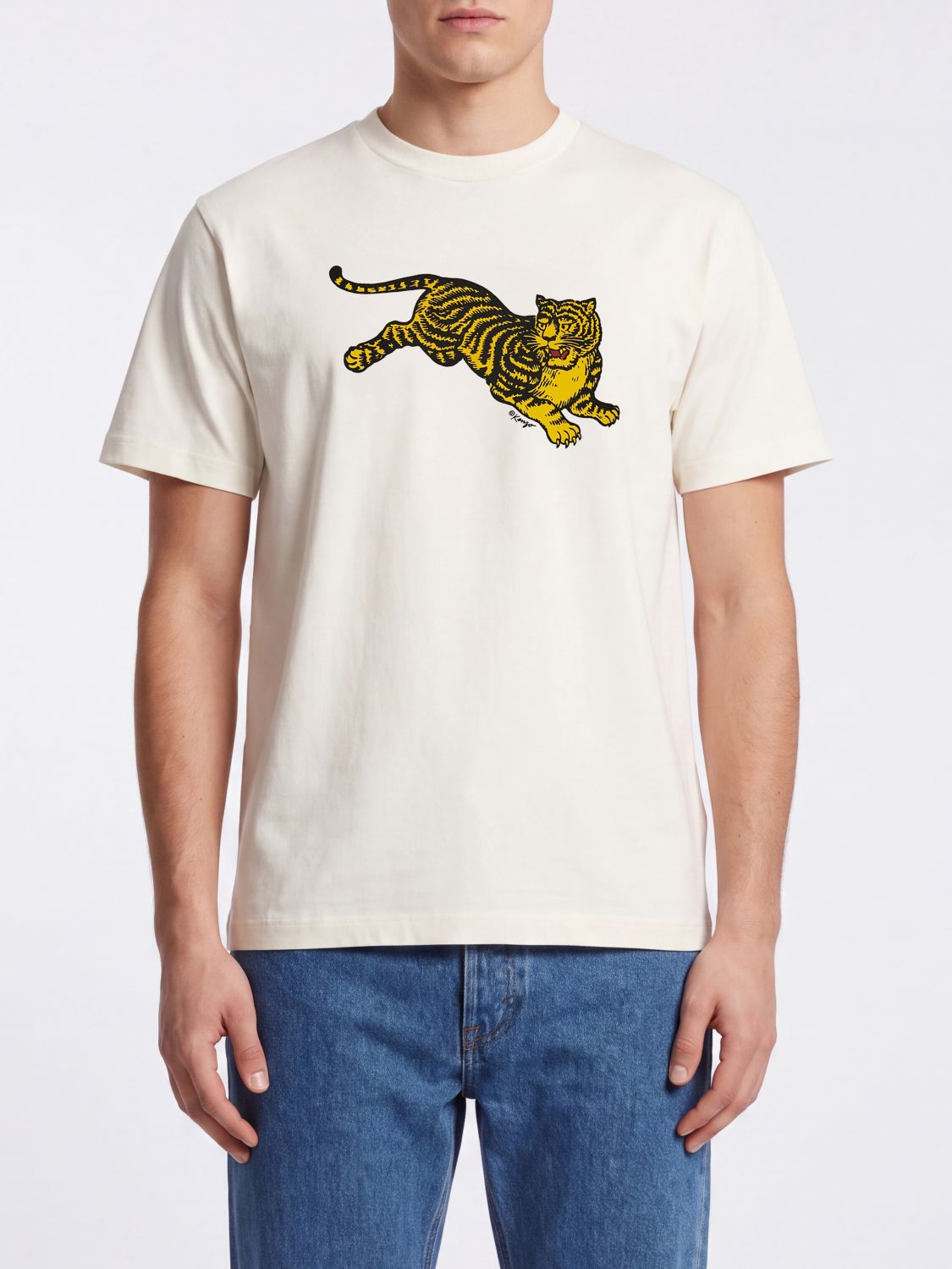 Kenzo Graphic Print Cotton Crewneck T-shirt