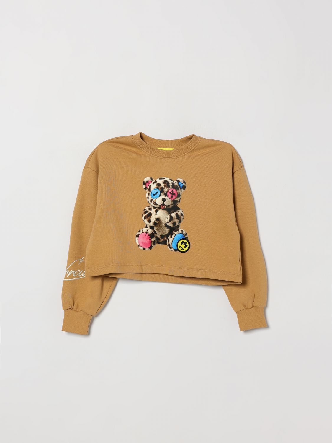 BARROW KIDS Jungen-Rundhals-Sweatshirt aus Baumwolle mit Teddybär-Logo-Print