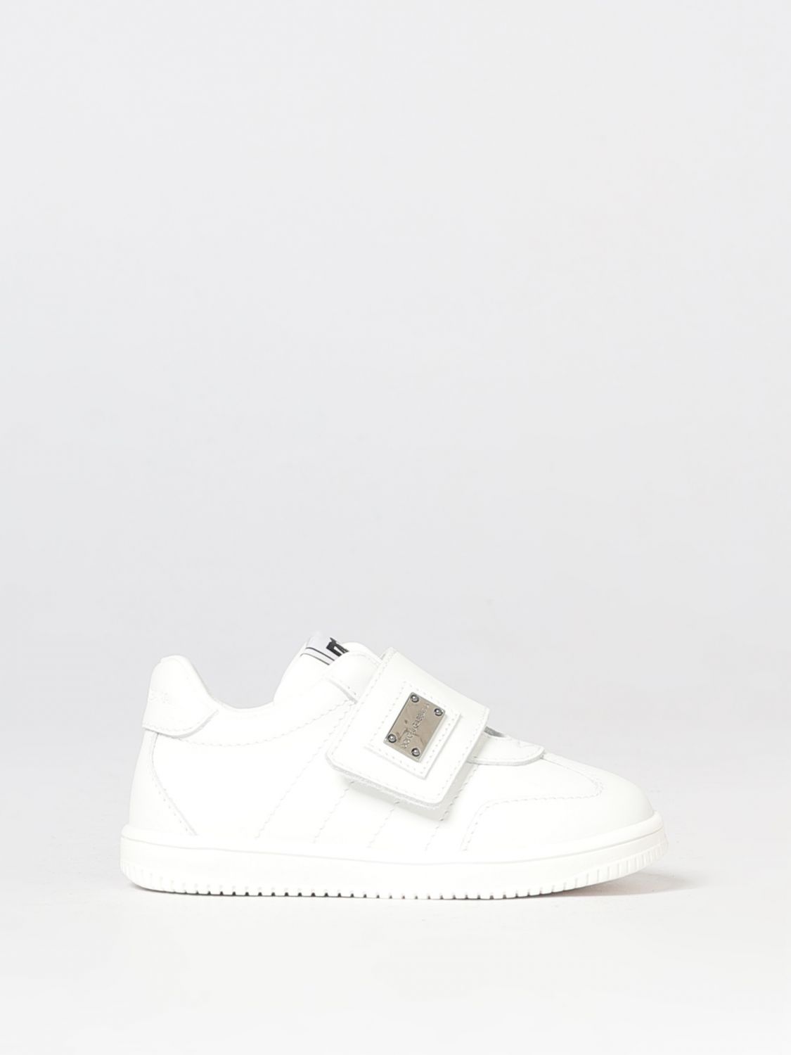 DOLCE & GABBANA Jungen-Sneaker aus Kalbsleder mit Klettverschluss