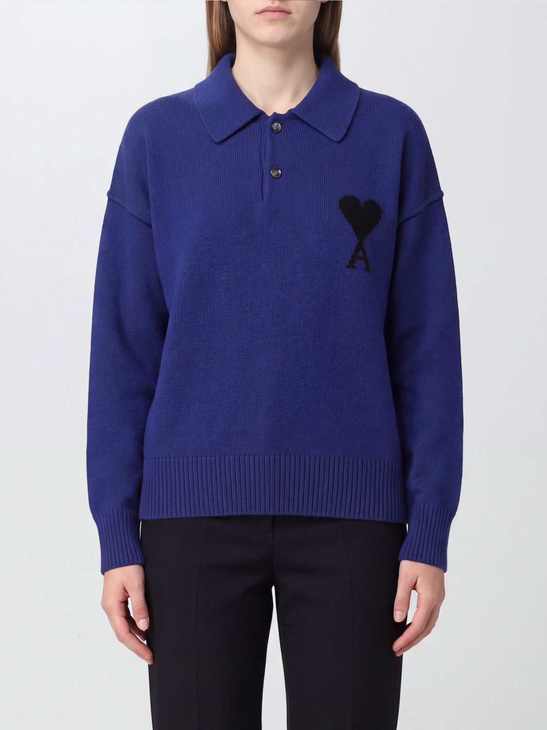 AMI PARIS Sweatshirt Woman color Blue