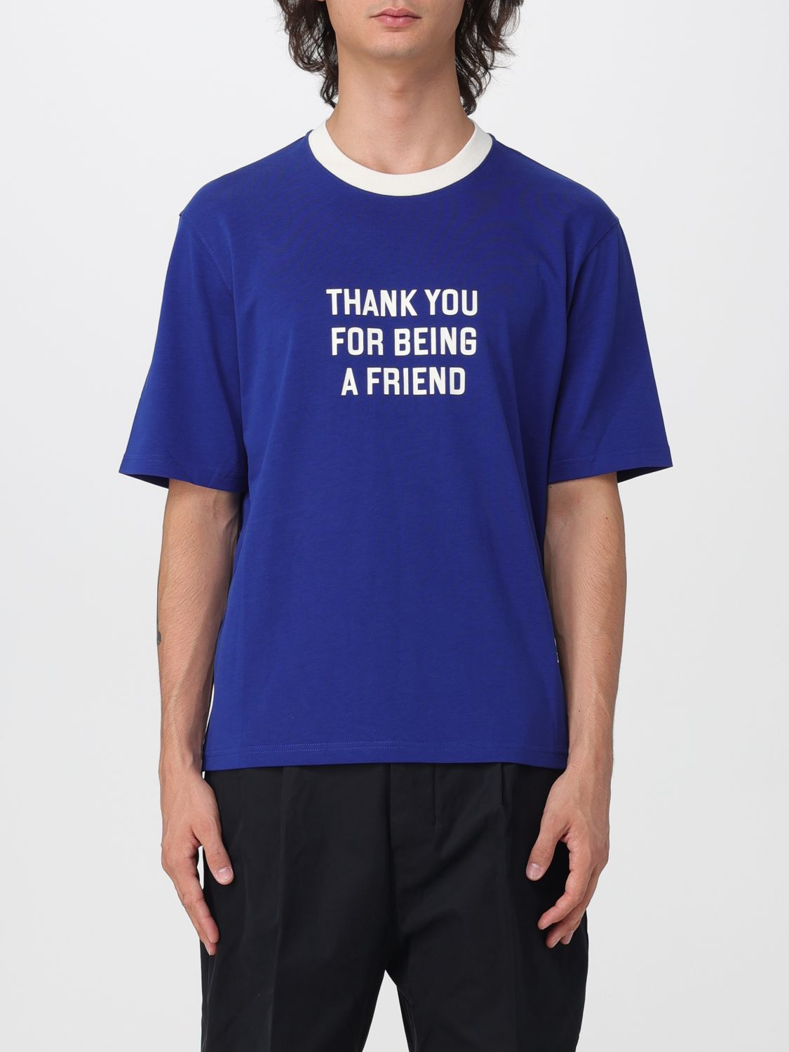 Ami Paris Cotton T-Shirt with Slogan and Embroidered Logo