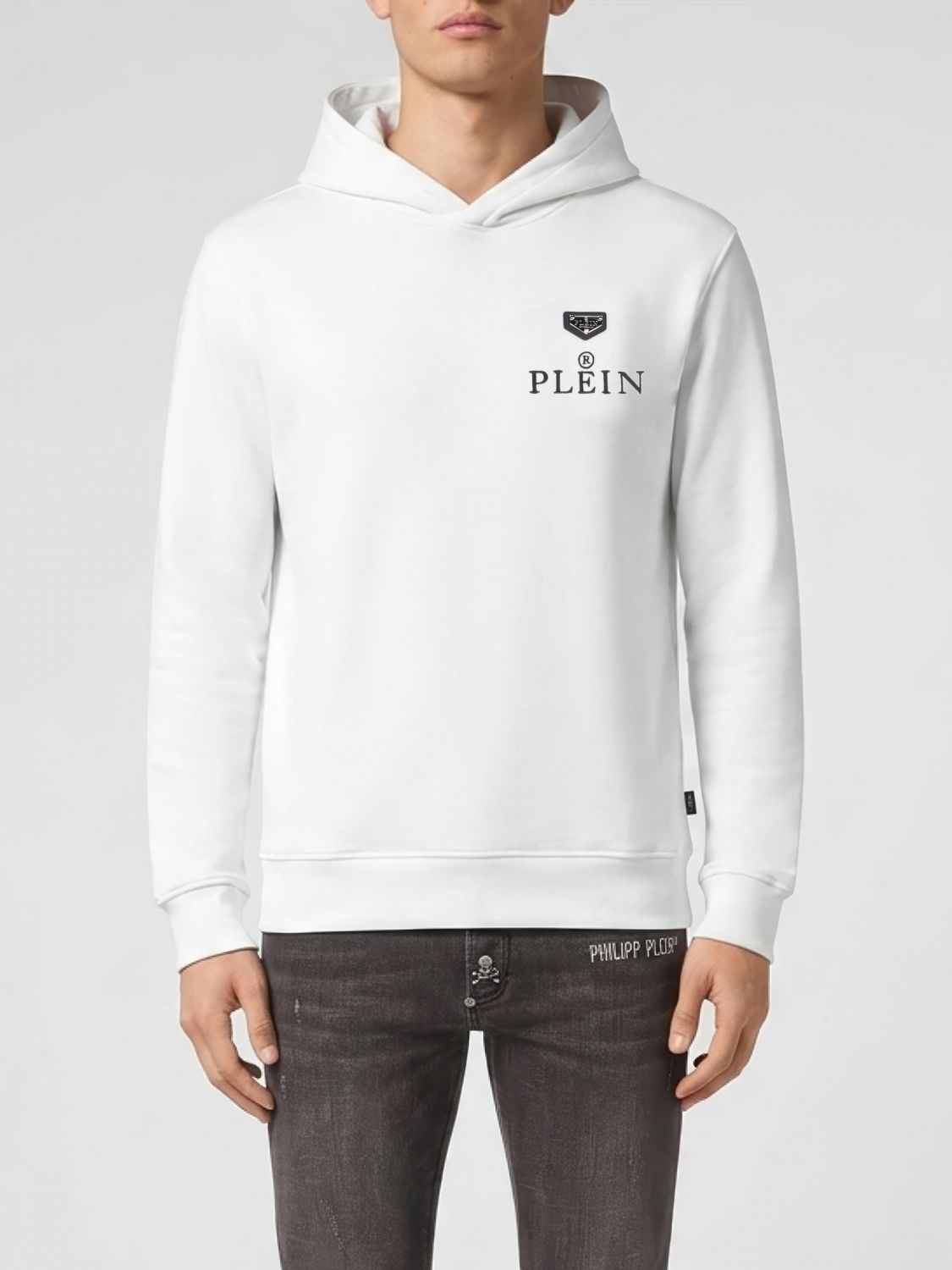 PHILIPP PLEIN Jersey-Hoodie mit kontrastierendem Logo-Print