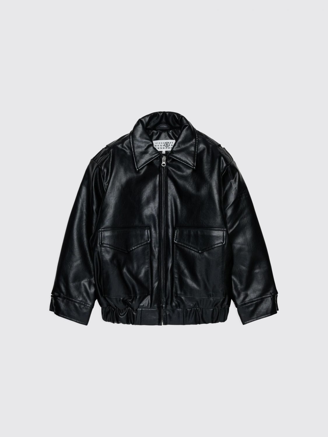 MM6 MAISON MARGIELA Giacca leggera da bambino in pelle sintetica modello camicia