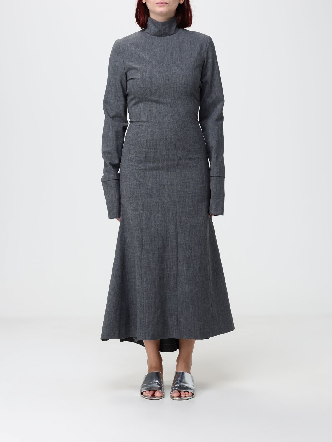 THELATEST Dress Woman color Grey