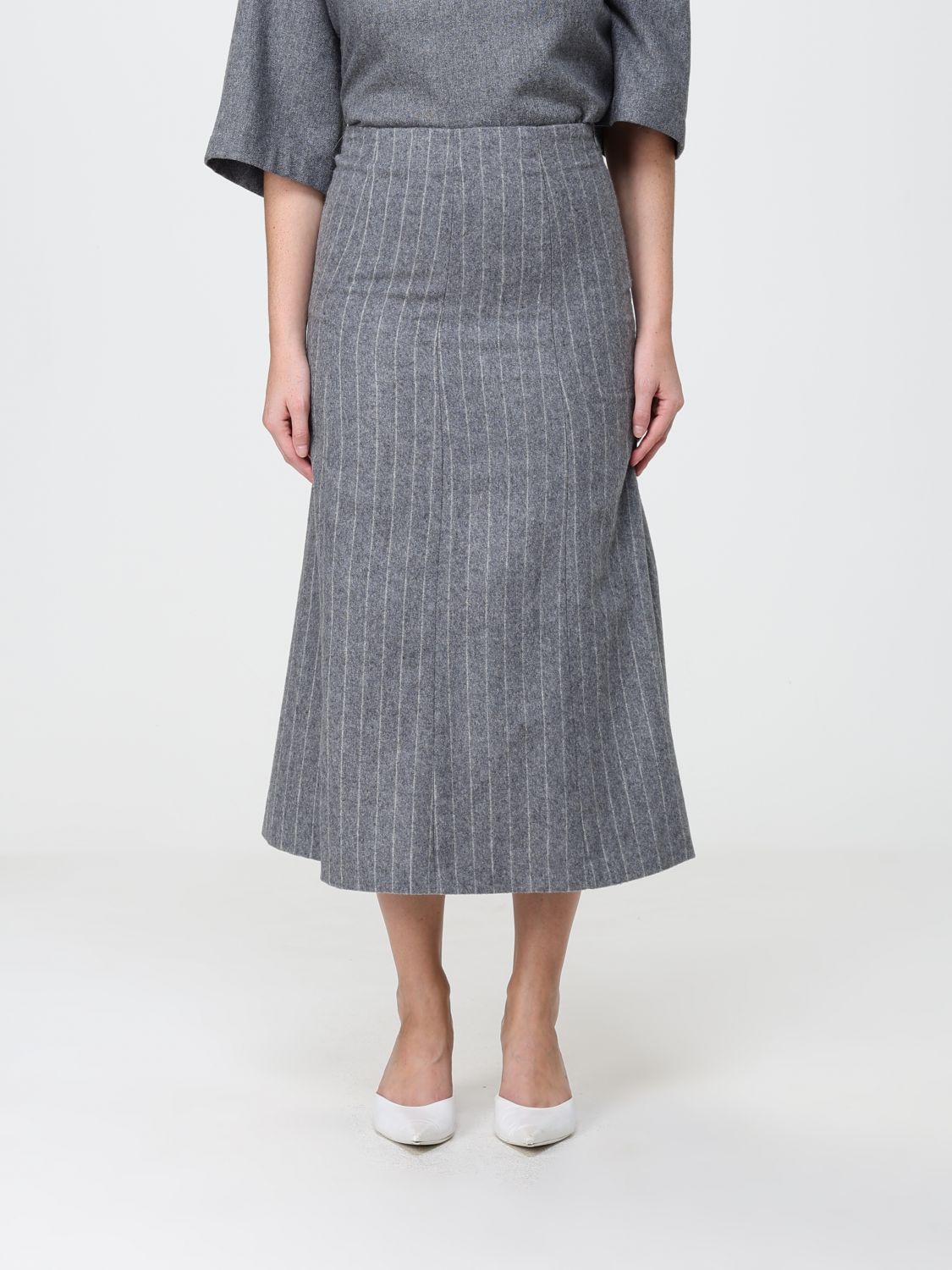 THELATEST Skirt Woman color Grey