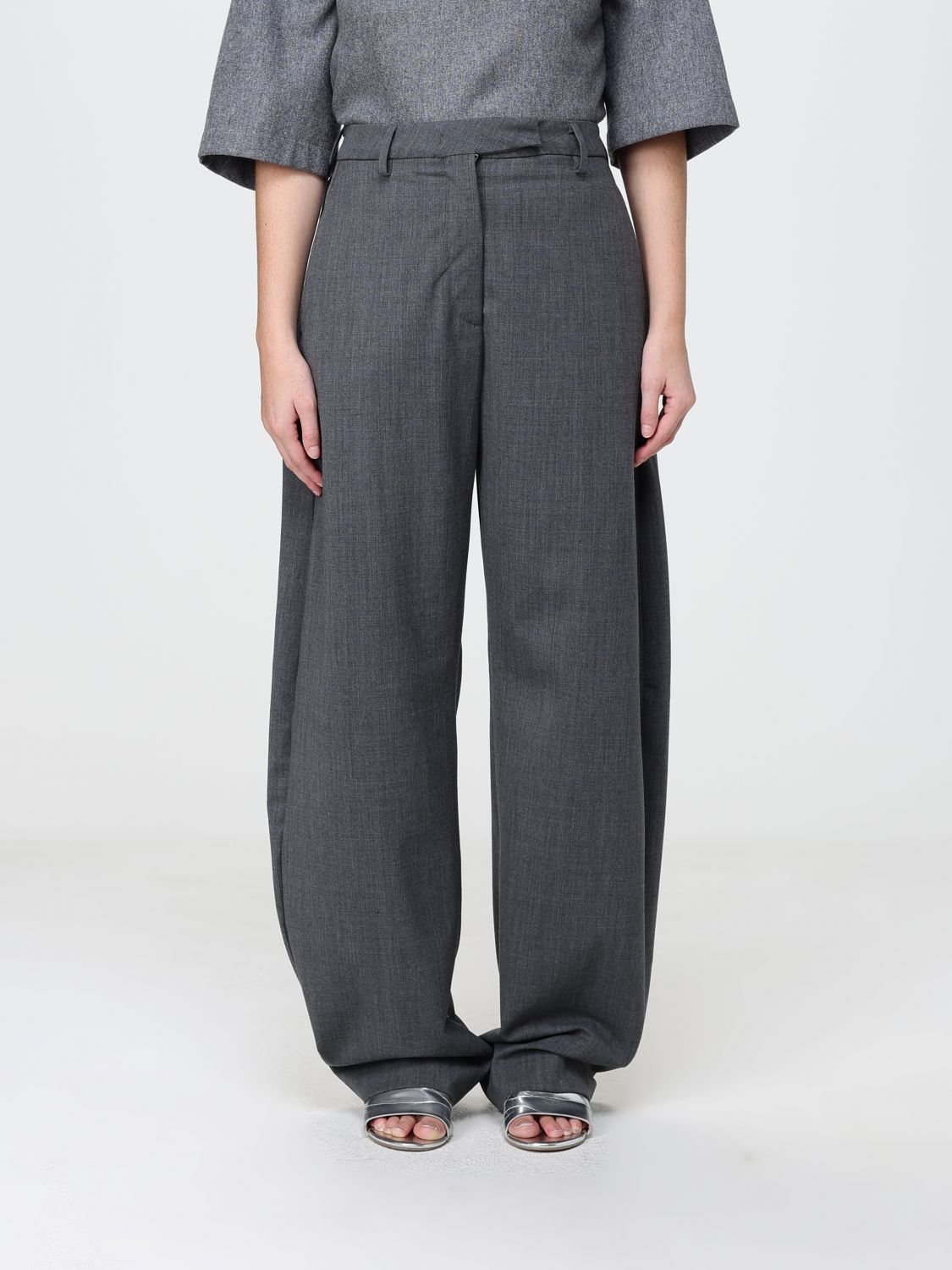 THELATEST Pants Woman color Grey