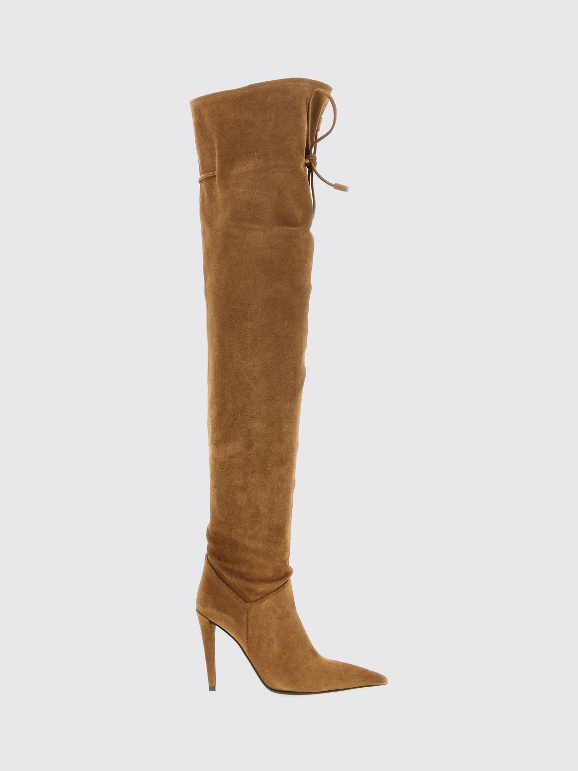 GIUSEPPE ZANOTTI Stivali cuissardes in pelle scamosciata con tacco a stiletto