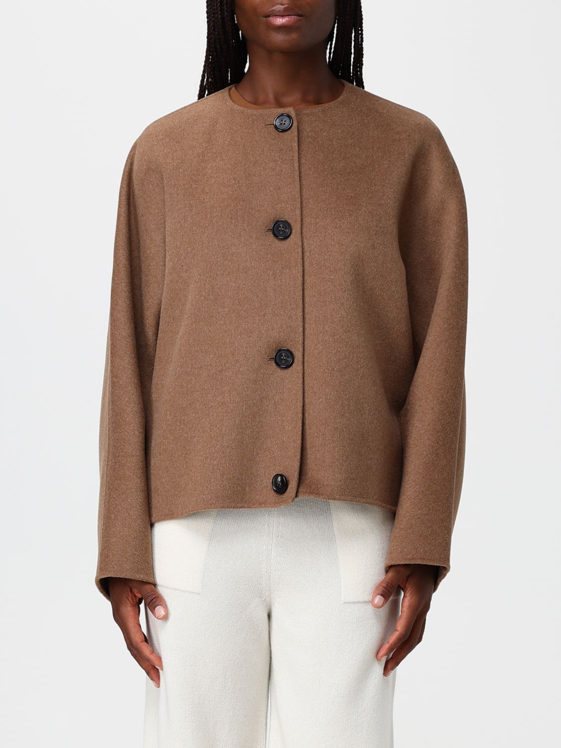 'S MAX MARA Jacket Woman color Camel