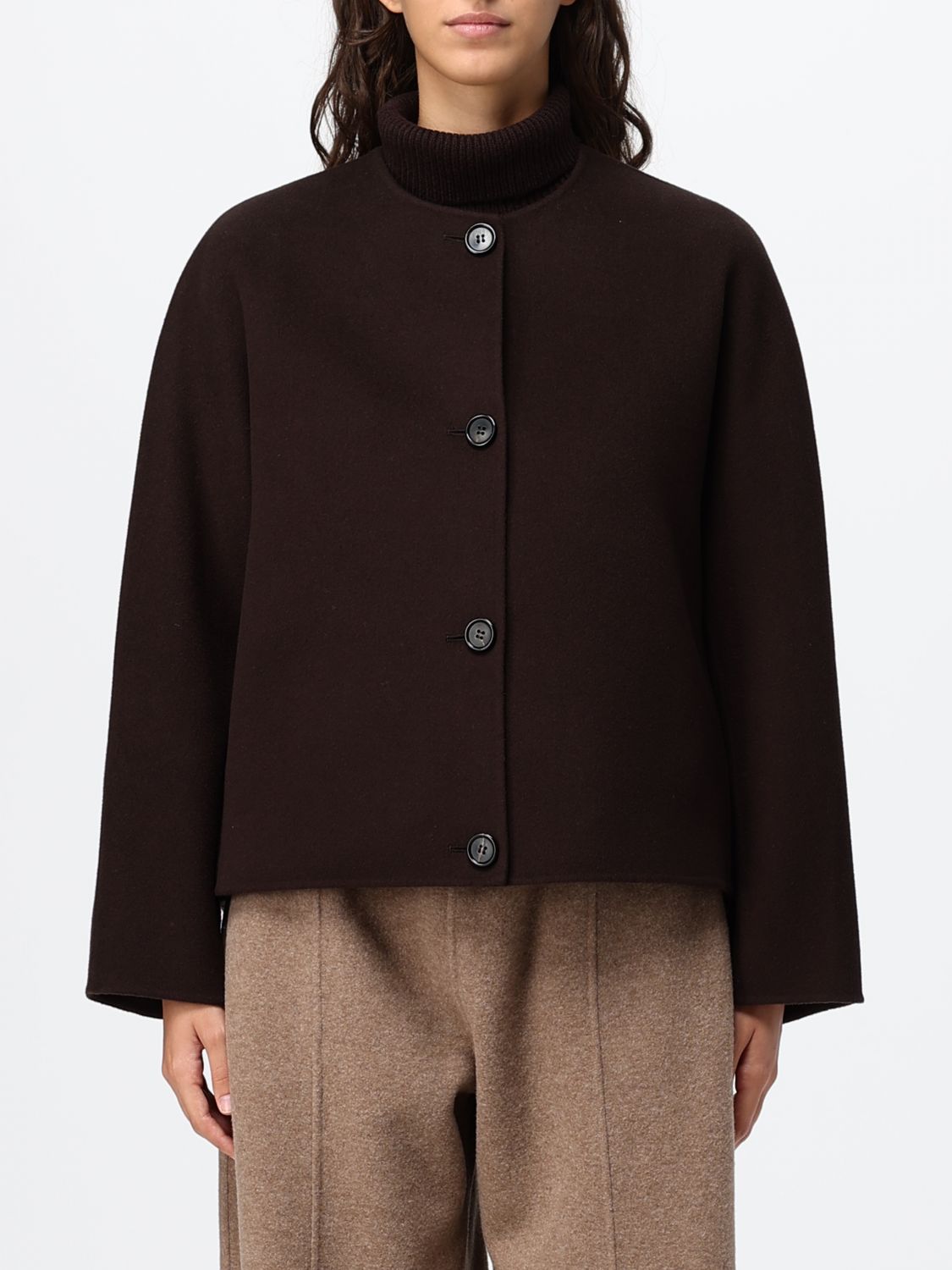 'S Max Mara Cappotto corto Kate in pura lana con collo a fusciacca