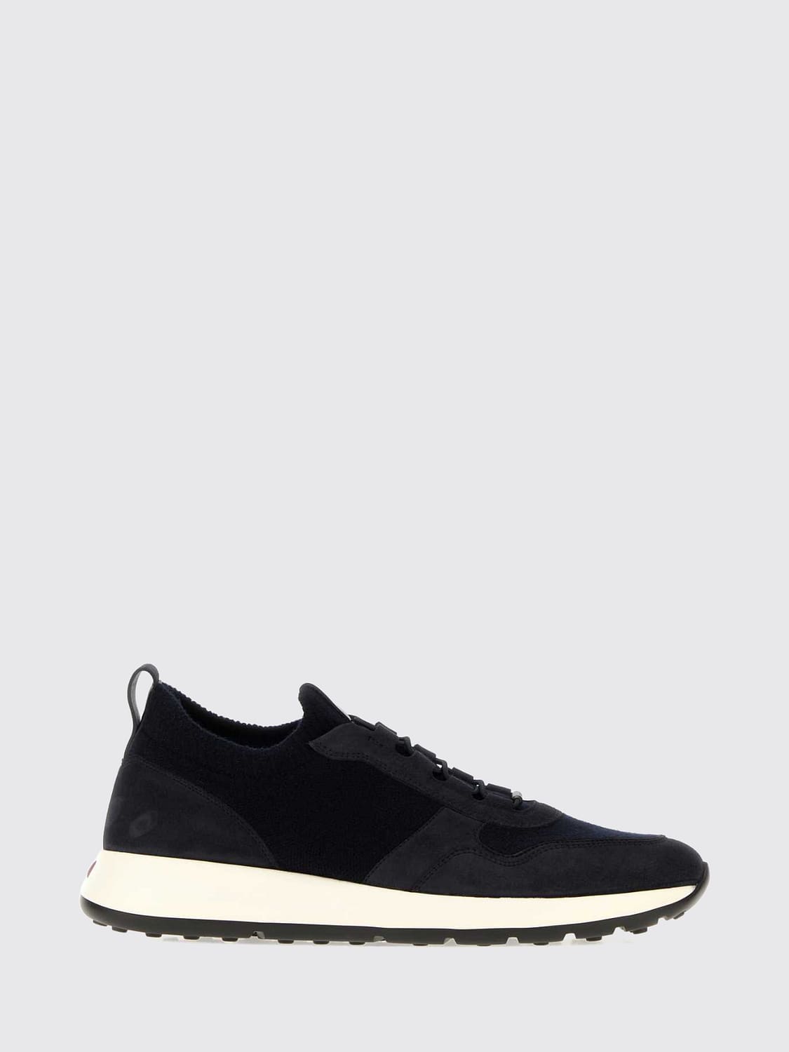 TOD'S Sneakers slip-on in lana e pelle scamosciata con lacci elasticizzati