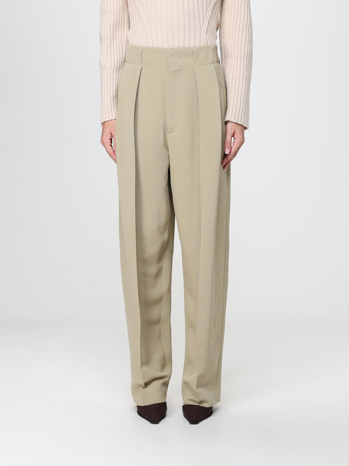 VICTORIA VICTORIA BECKHAM High-Waisted Wide-Leg Viscose Tailored Trousers
