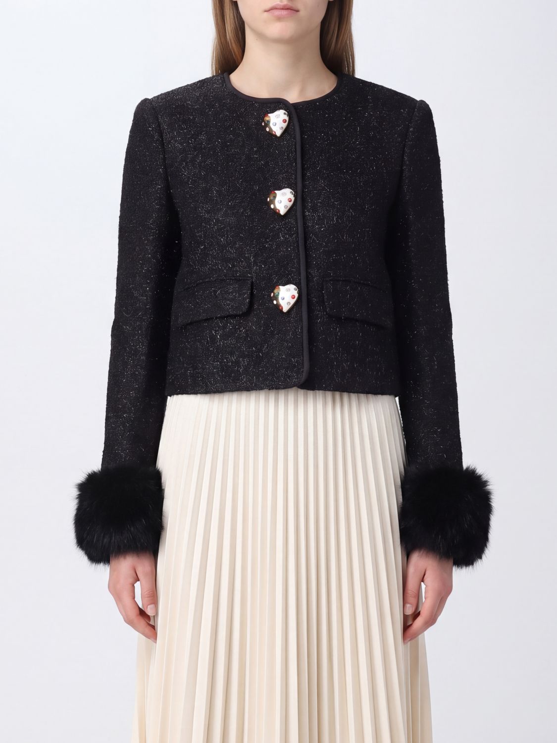 SELF-PORTRAIT Jacket Woman color Black