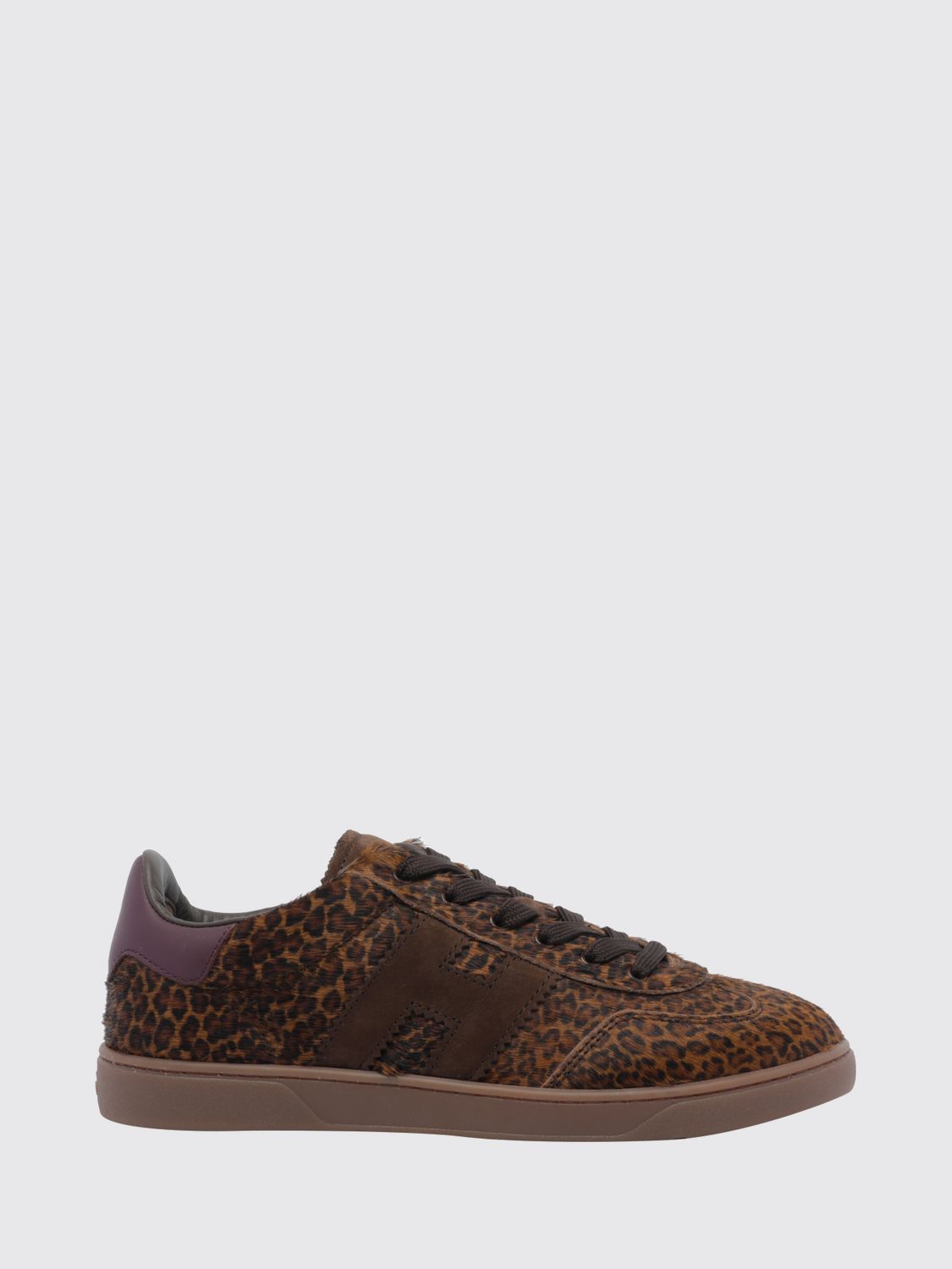 Hogan Cool Animal-Print Pony Hair Sneakers with Side H Logo Application