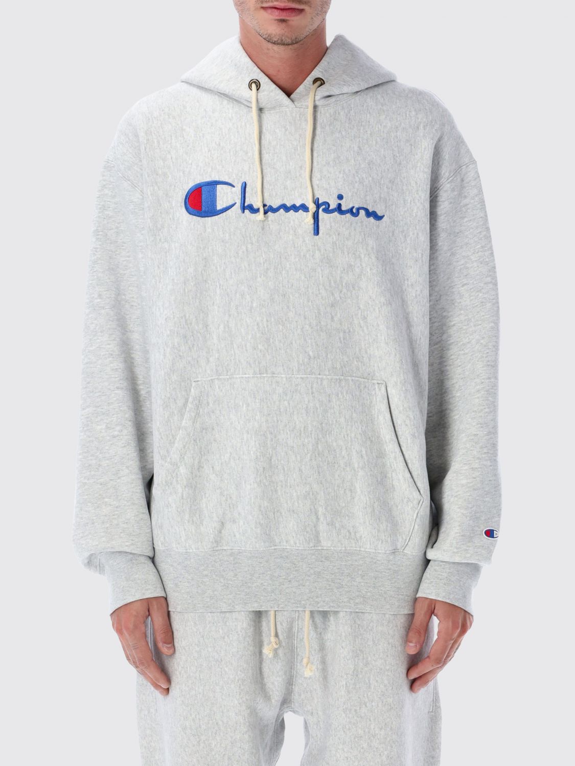 Champion Sweatshirt Men Color Grey In 灰色