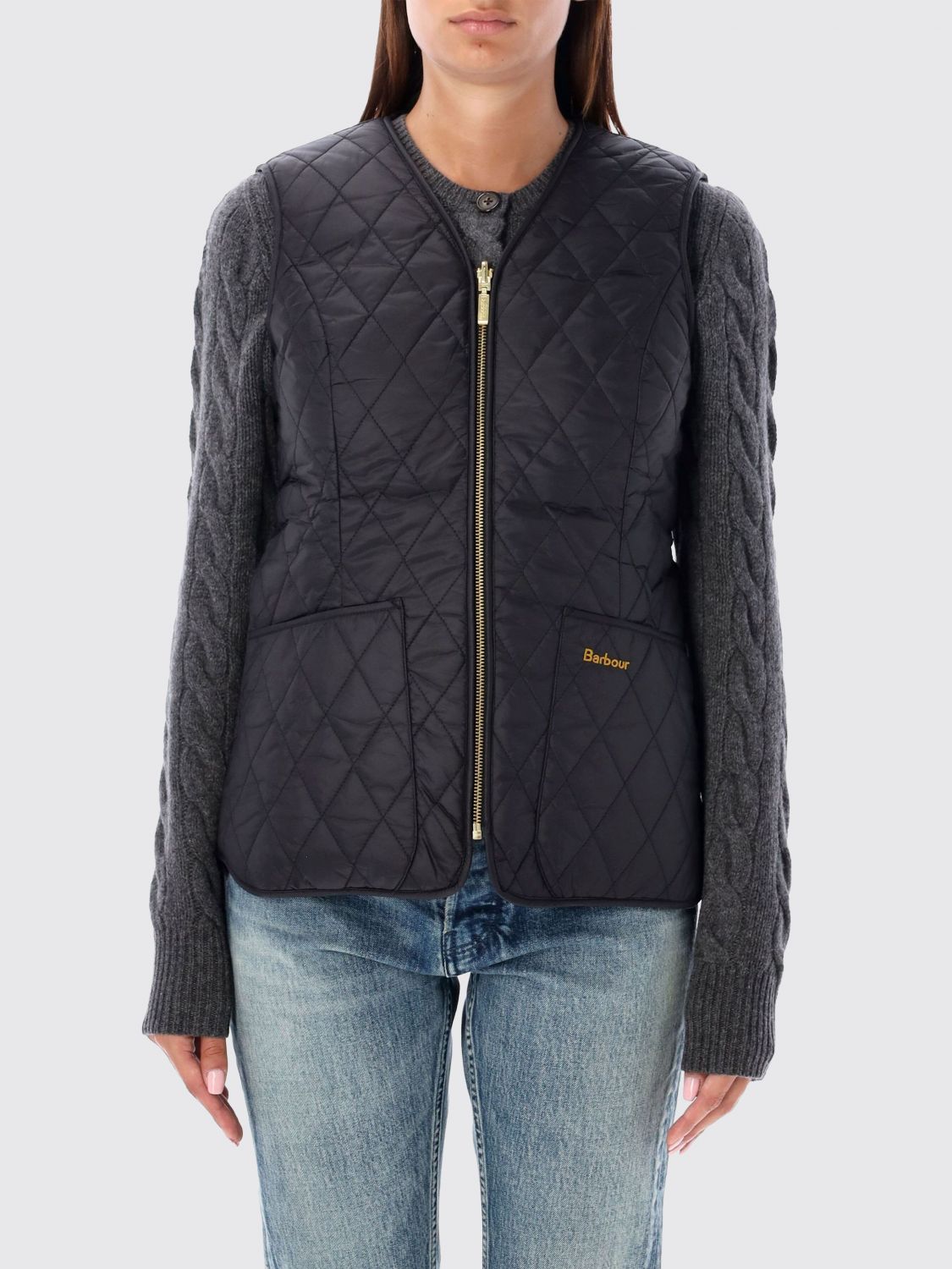 BARBOUR Markenfield Reversible Quilted Gilet in Nylon with Zip