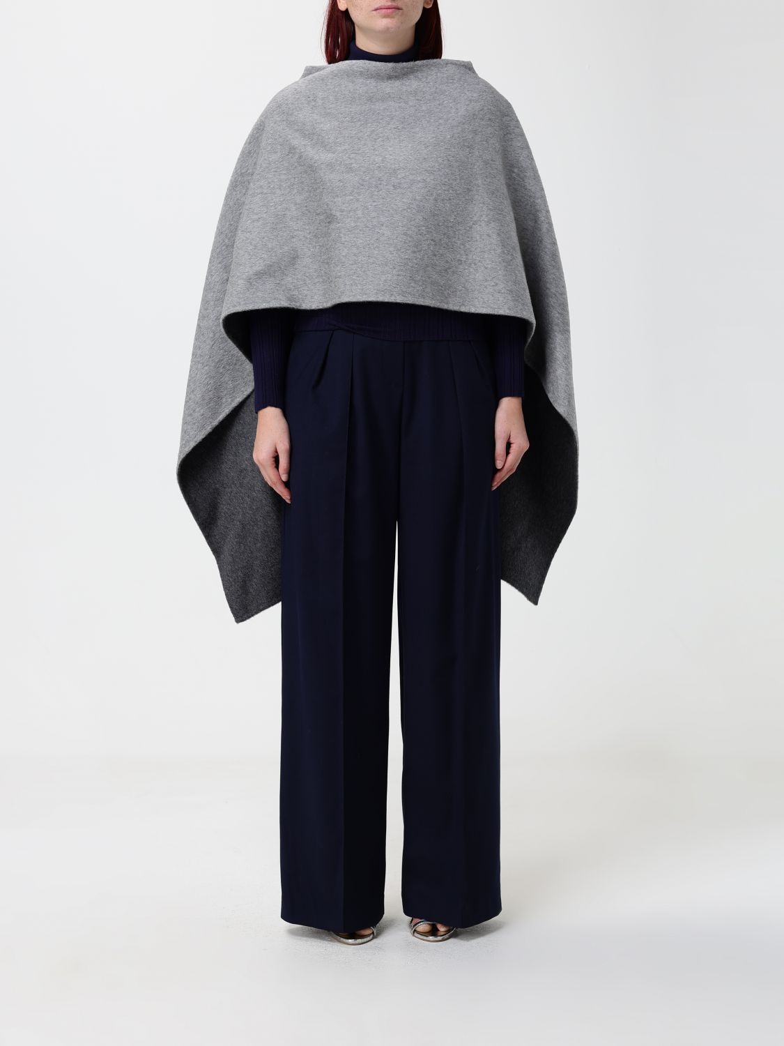 ALBERTA FERRETTI Coat Woman color Grey