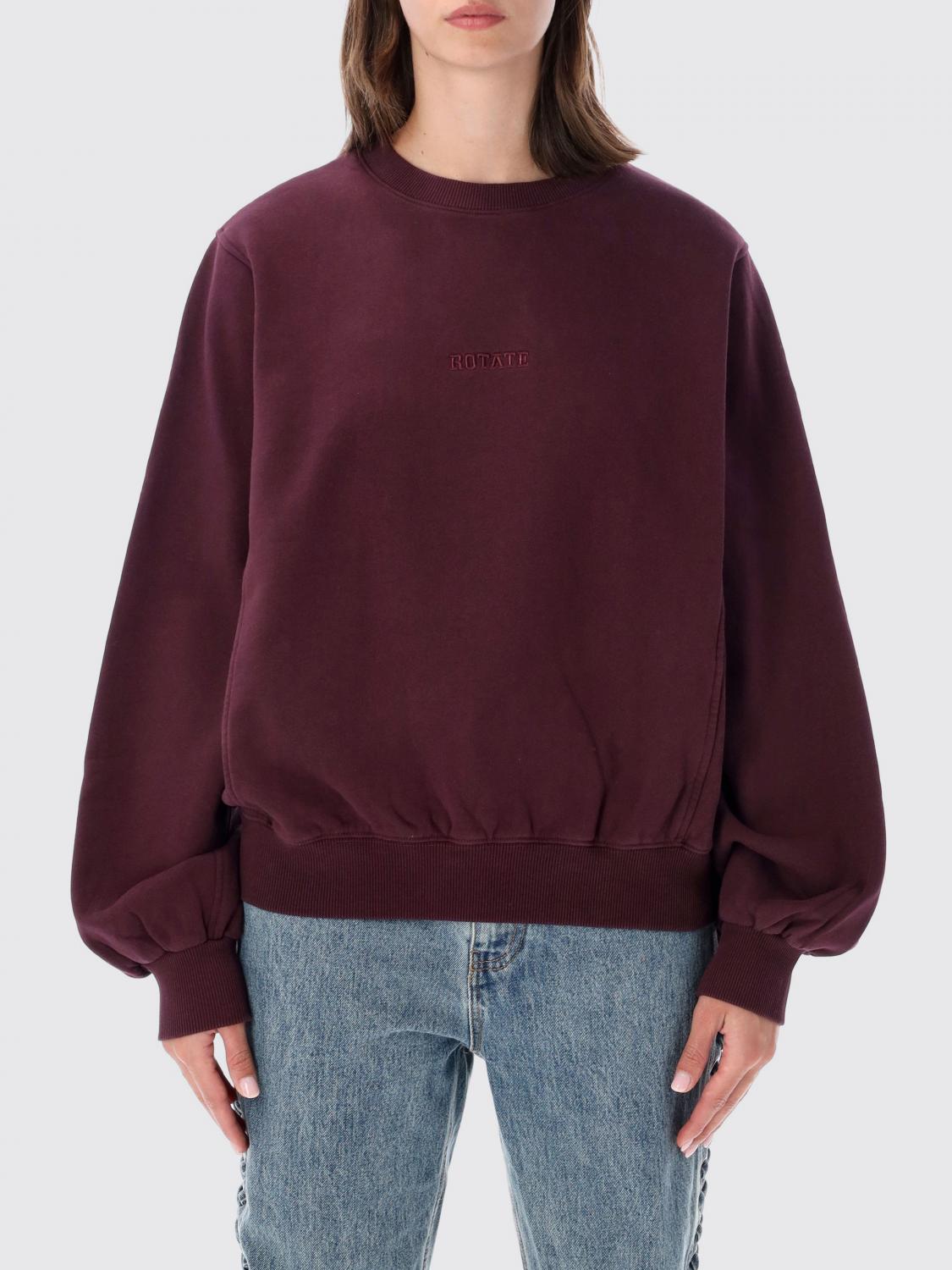 ROTATE Sweatshirt Woman color Burgundy