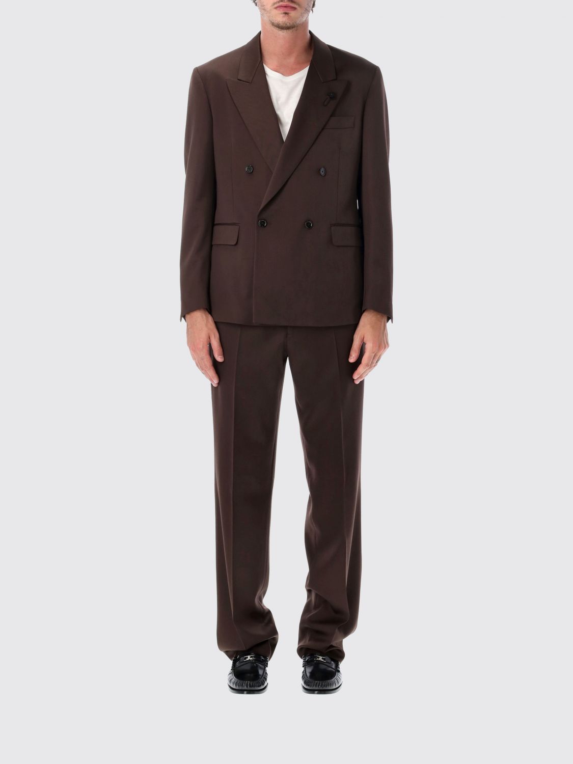 LARDINI Suit Men color Brown