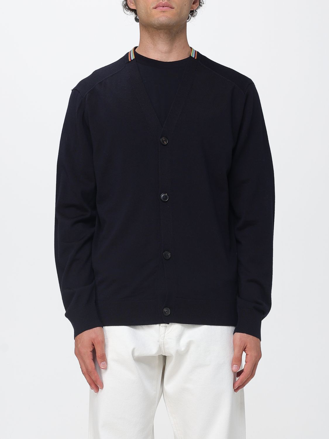Paul Smith V-Neck Pure Merino Wool Cardigan