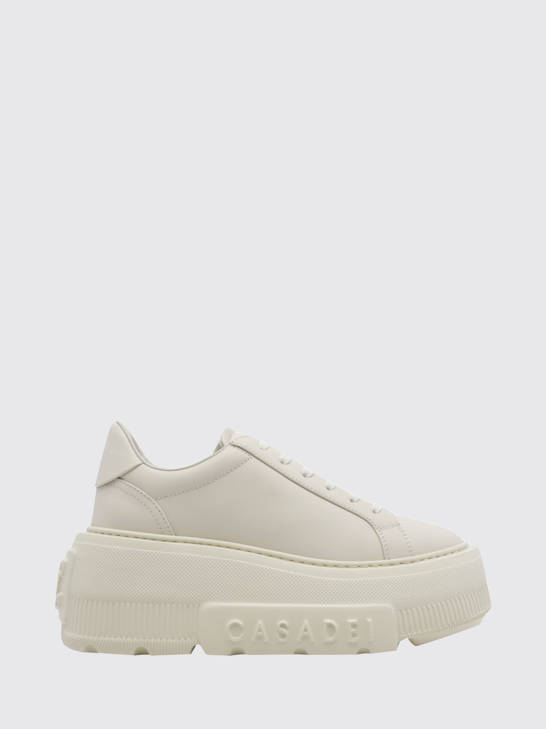 CASADEI Nexus Smooth Leather Platform Wedge Sneakers