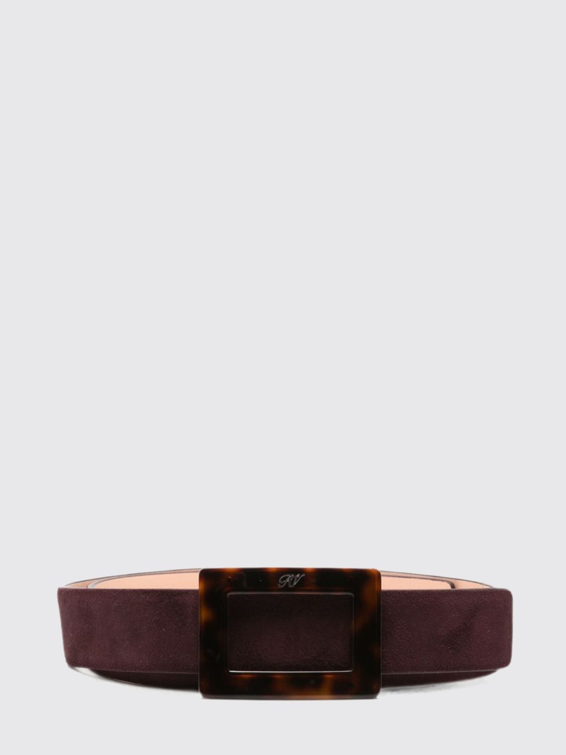 ROGER VIVIER Gürtel von aus Velours-Kalbsleder mit gravierter Logo-Schnalle