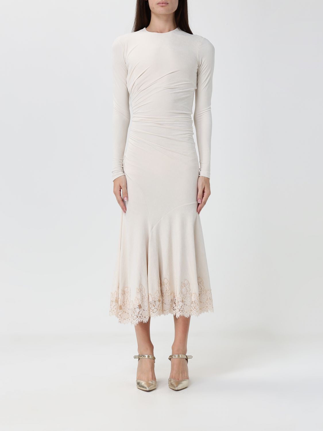 ALBERTA FERRETTI Dress Woman color Ivory