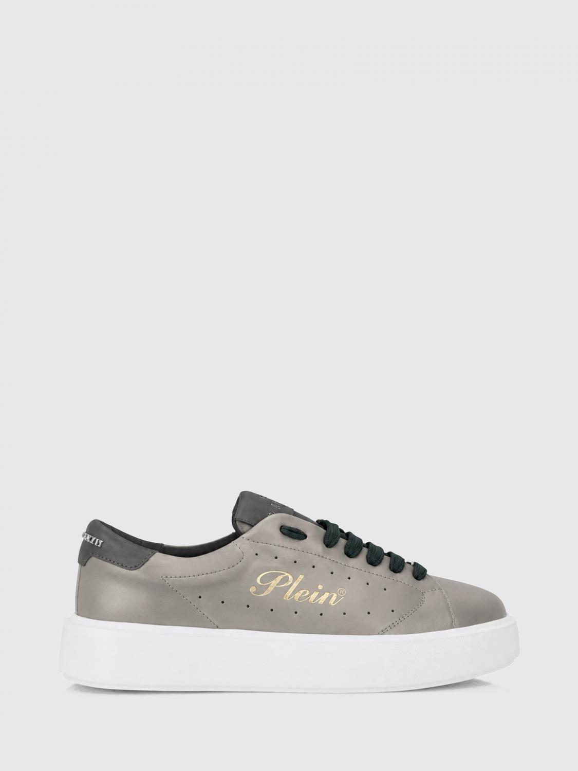 PHILIPP PLEIN Sneakers basse in pelle con suola chunky e logo laminato