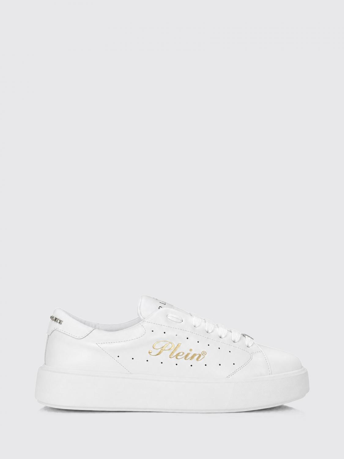 PHILIPP PLEIN Sneakers basse in pelle con suola chunky e logo laminato