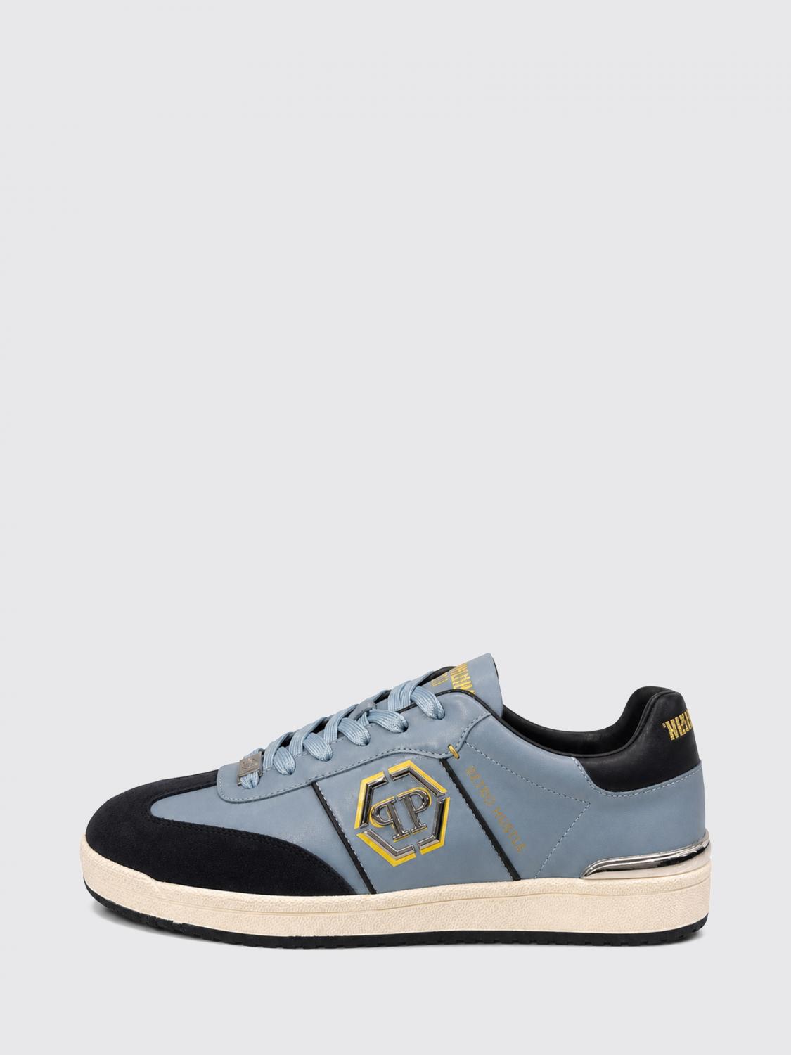 PHILIPP PLEIN Sneakers Retro Hustle in pelle con logo Hexagon