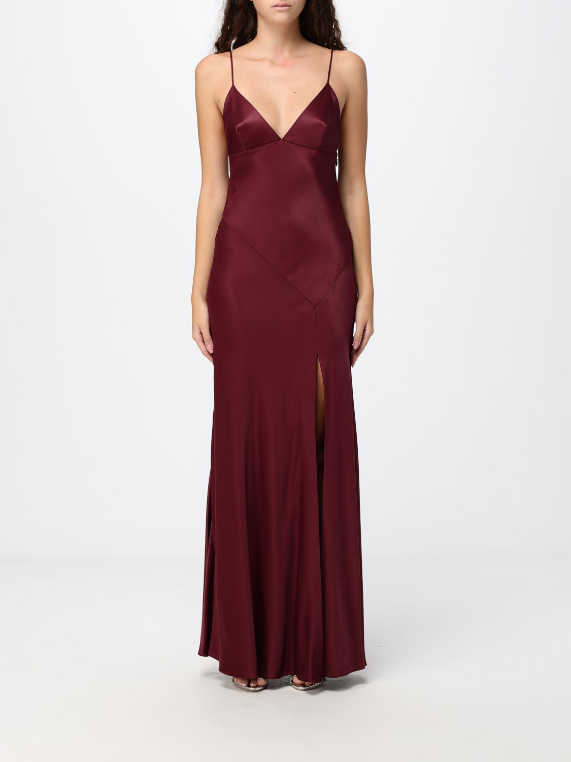 ALBERTA FERRETTI Long Slip Dress in Viscose with Front Slit