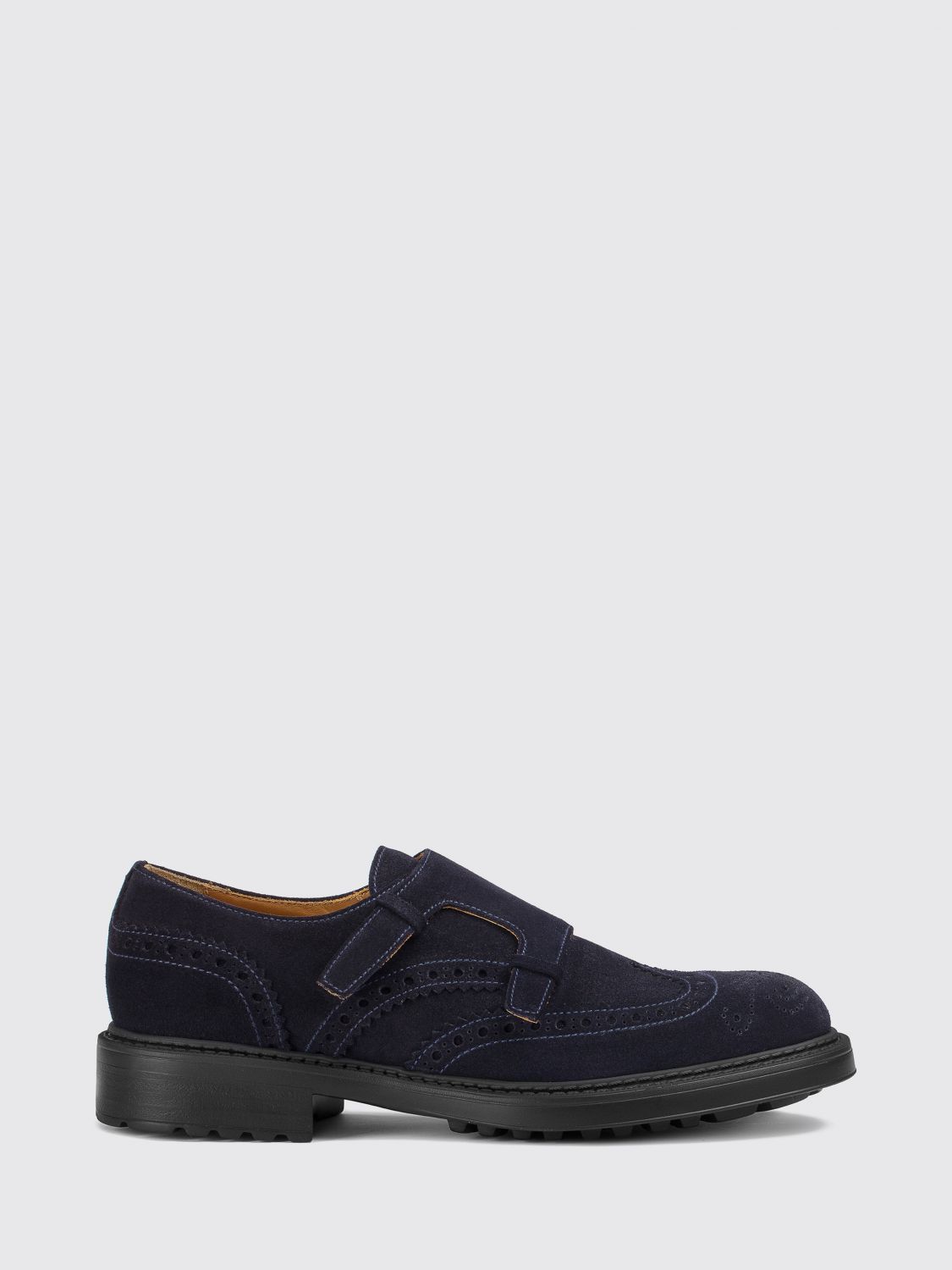 DOUCAL'S Doppel-Monkstrap-Schuhe aus Veloursleder mit runder Kappe