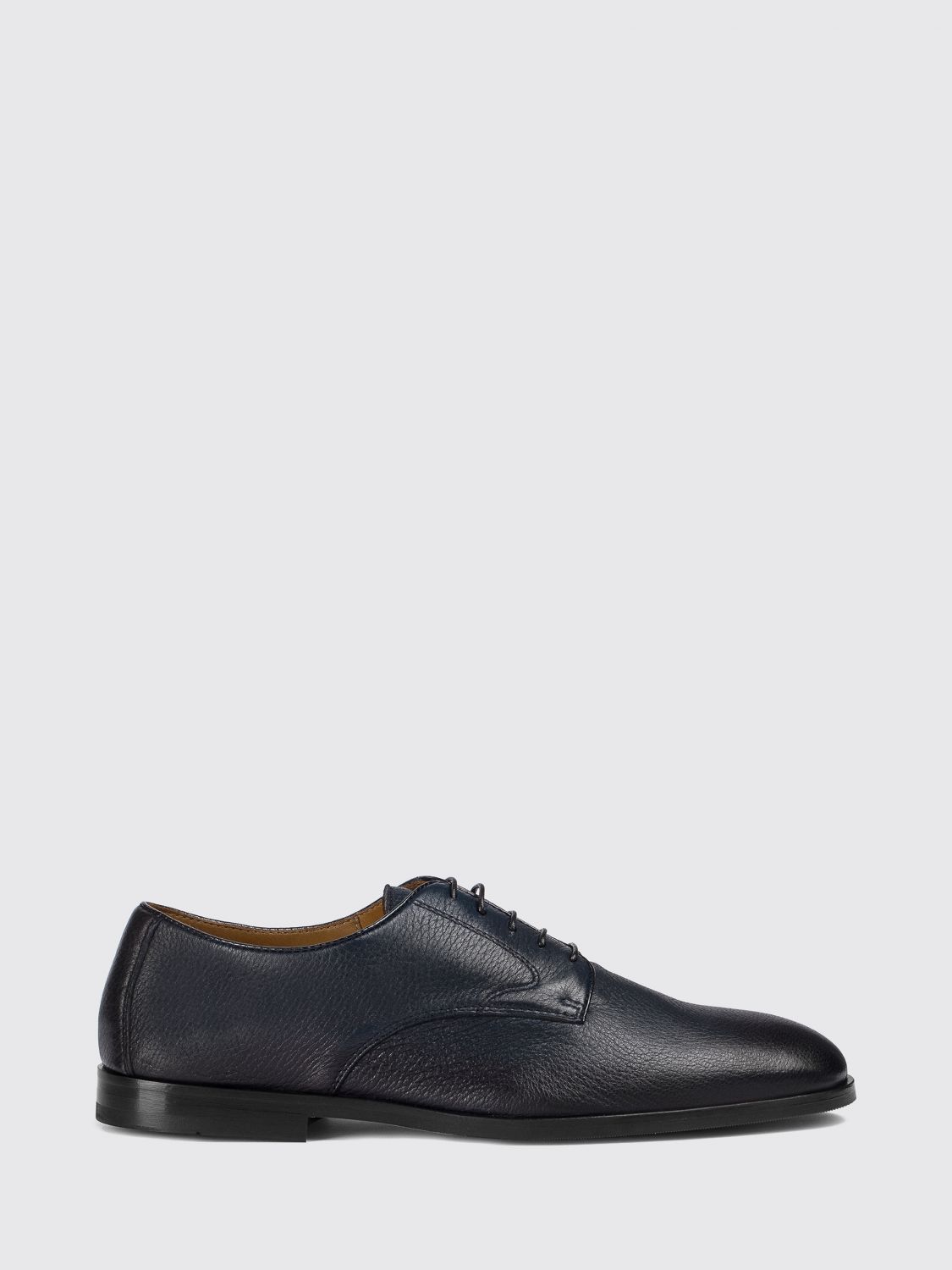 Doucal's Classic Deer Leather Derby Shoes with Leather and Rubber Sole