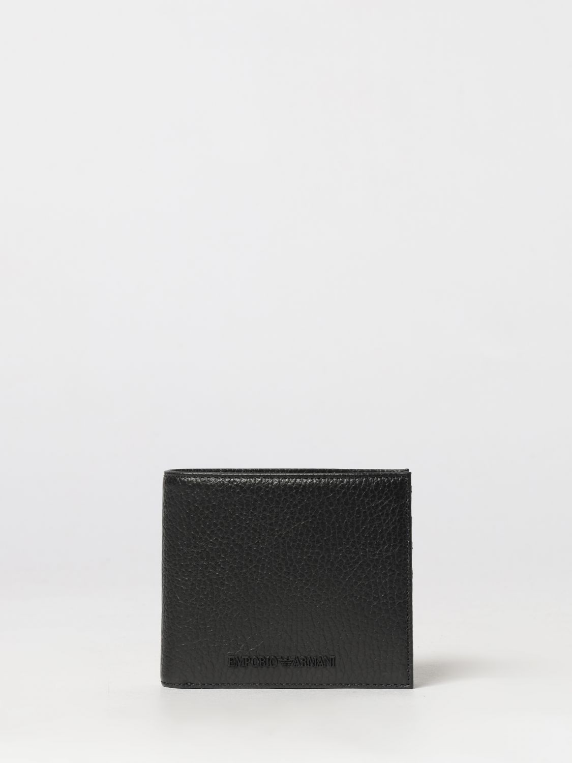 Emporio Armani Bovine Leather Bifold Wallet with Tone-on-Tone Logo · OS